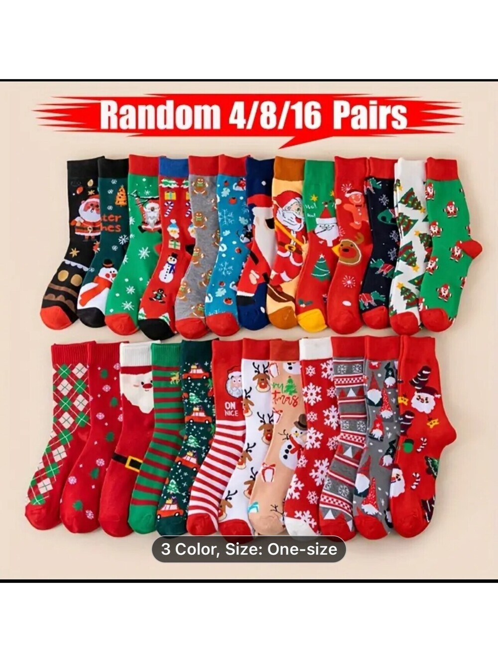 4 Days SOCKS CHRISTMAS, Surprise Christmas Gift Box